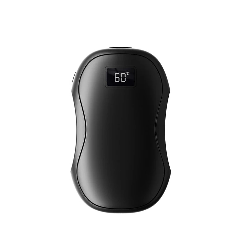 (image for) 2 In 1 Magnetic Hand Warmer Creative Split Power Bank Mini Dual-sided Heating Hand Warmer with Digital Display Magnetic Adsorption