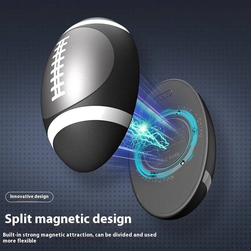 (image for) 2 In 1 Magnetic Hand Warmer Power Bank Dual Purpose Mini Portable Heating Warmer Pocket Warmer Heated Hand Warmers with 3 Levels Double-Sided Heating Hand Warmer