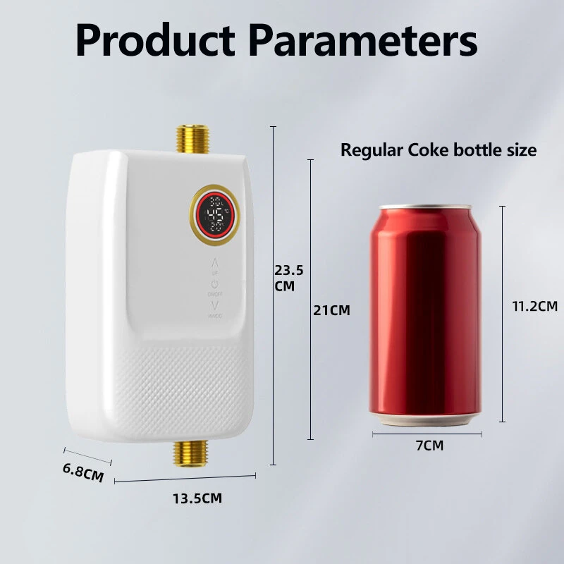 (image for) 220V 5500W Instant Hot Water Heater Constant Temperature Small Household Water Heater Quick Hot Shower 24-hour Hot Water Supply