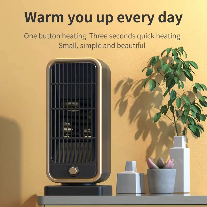 (image for) 500W Electric Portable Heater PTC Ceramic Fast Space Heater Overheating Tip Over Protection 3S Heating Space For Home Office